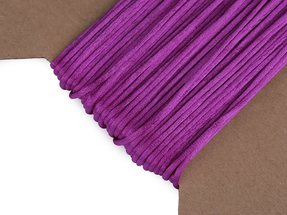 Satin String Ø1 mm (card 25 m) - light purple