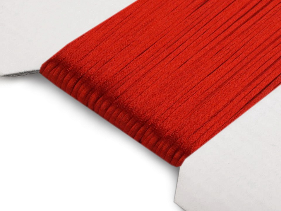 Satin String Ø1 mm (card 25 m) - red