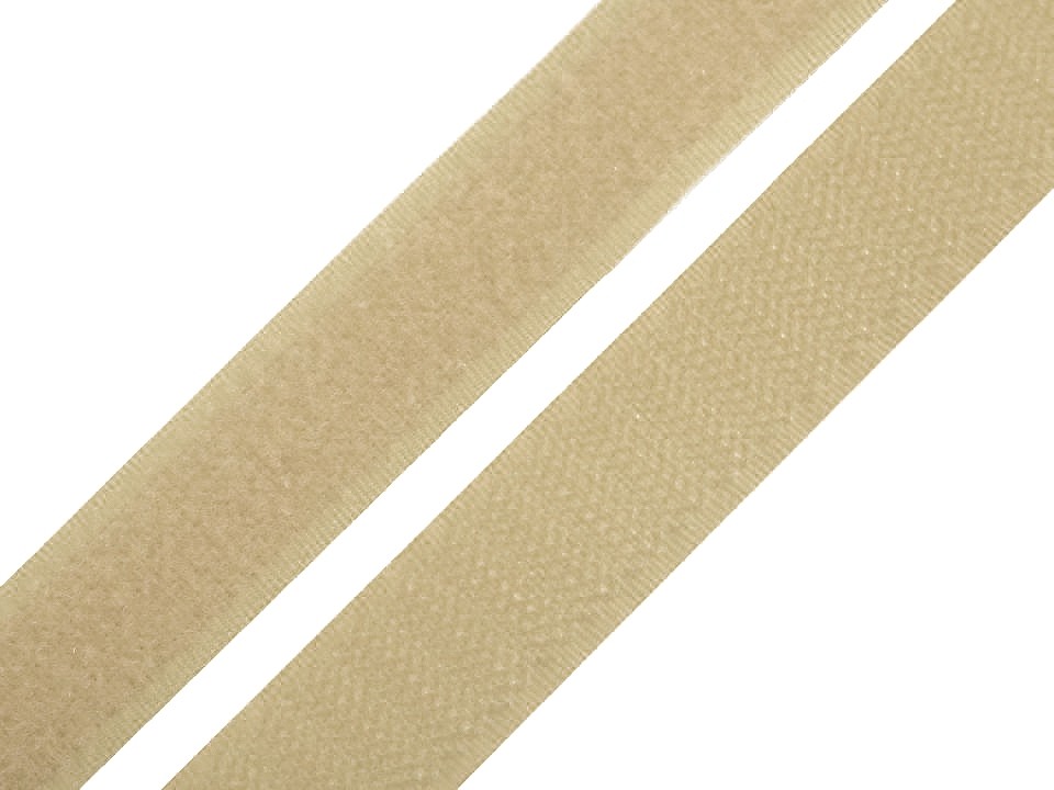 Hook and Loop Fastener width 20 mm, Beige