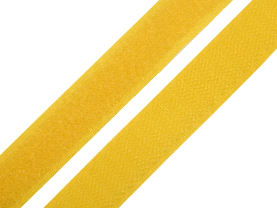 Hook and Loop Fastener width 20 mm, mustard