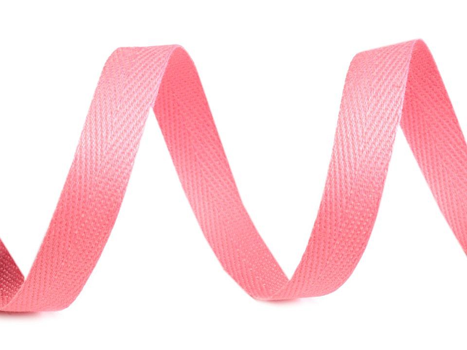 Herringbone Twill Tape width 10 mm - Pink