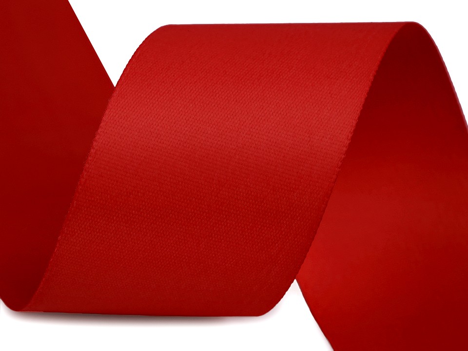 Double Face Satin Ribbon width 40 mm matt - red, 20 ml.