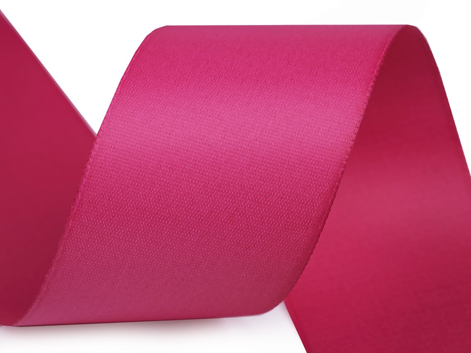 Double Face Satin Ribbon width 40 mm matt - raspberry, 20 ml.