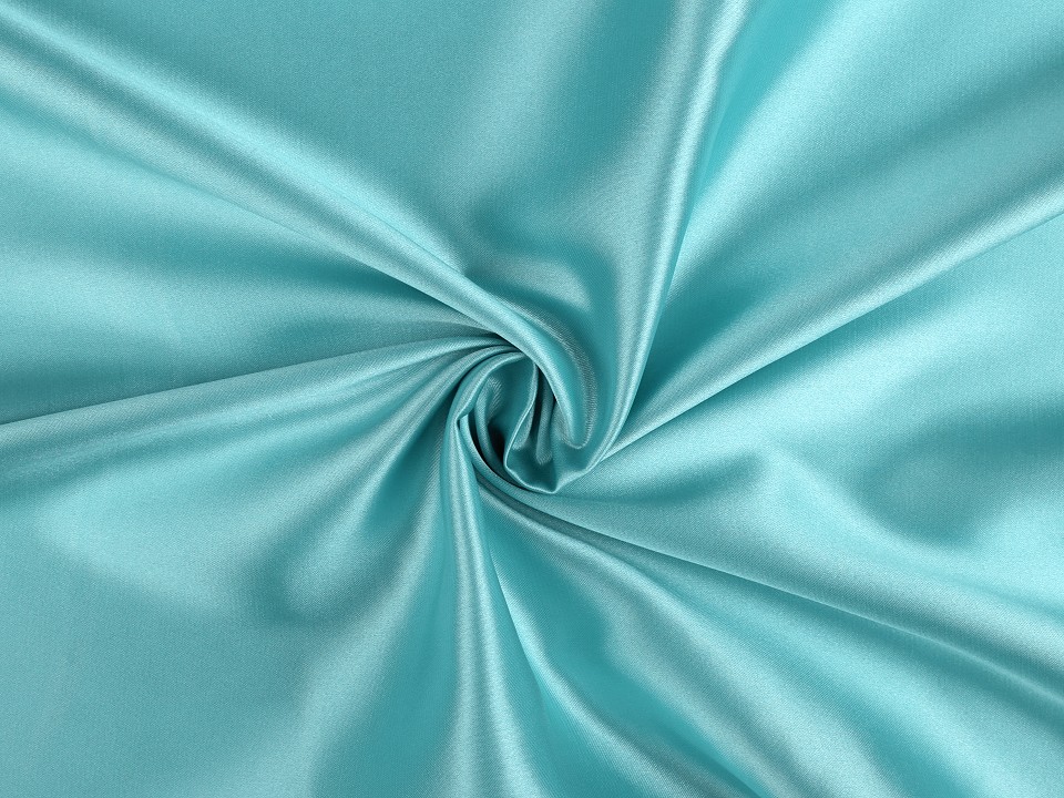 Satin elastic la metru - turcoaz