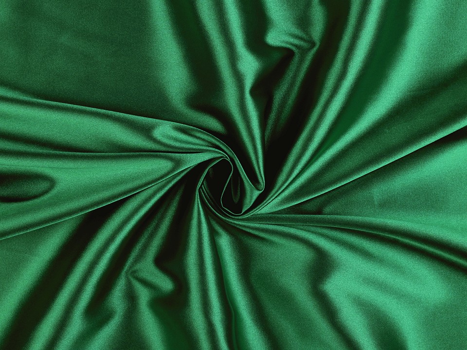 Satin elastic la metru - verde smarald