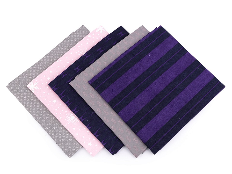 Set 5 materiale textile pentru patchwork, 48x50 cm - Mix-55