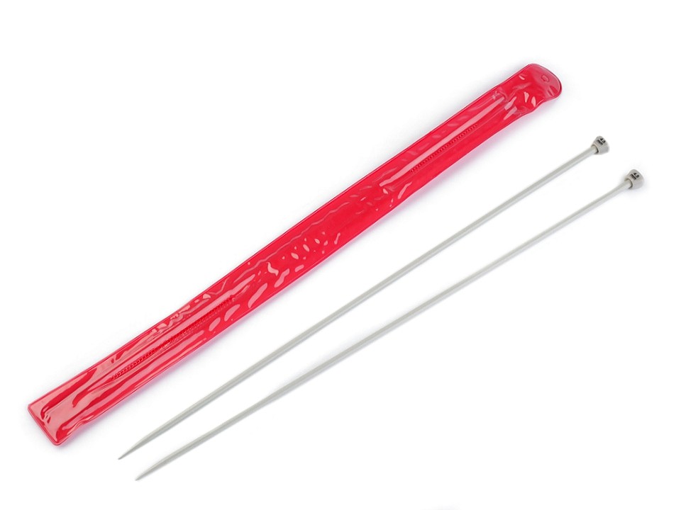 Straight Knitting Needles No. 4.5; silver