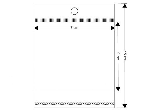 Clear Plastic Self-Adhesive Seal Bags 7x9 cm (package 100 pc.)