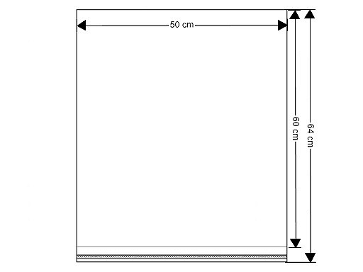 Clear Plastic Self-Adhesive Seal Bags 50x60 cm (package 100 pc.)