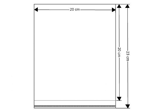 Clear Plastic Self-Adhesive Seal Bags 20x20 cm (package 100 pc.)