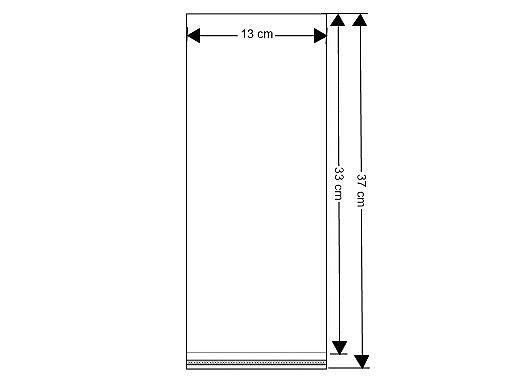 Clear Plastic Self-Adhesive Seal Bags 13x33 cm (package 100 pc.)