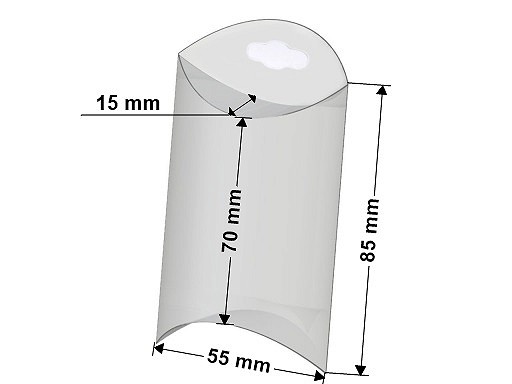 Clear Packaging Box with Hang Hole 5x8.5 cm (package 10 pc.)