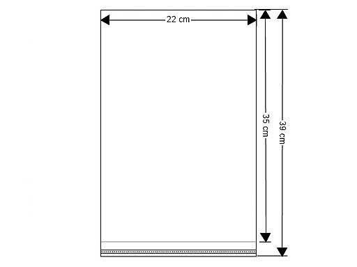 Clear Plastic Self-Adhesive Seal Bags 22x35 cm (package 100 pc.)