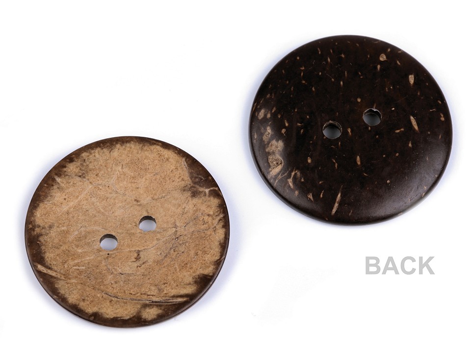 Coconut Buttons size 60 double-sided, natural medium, 5 pc.