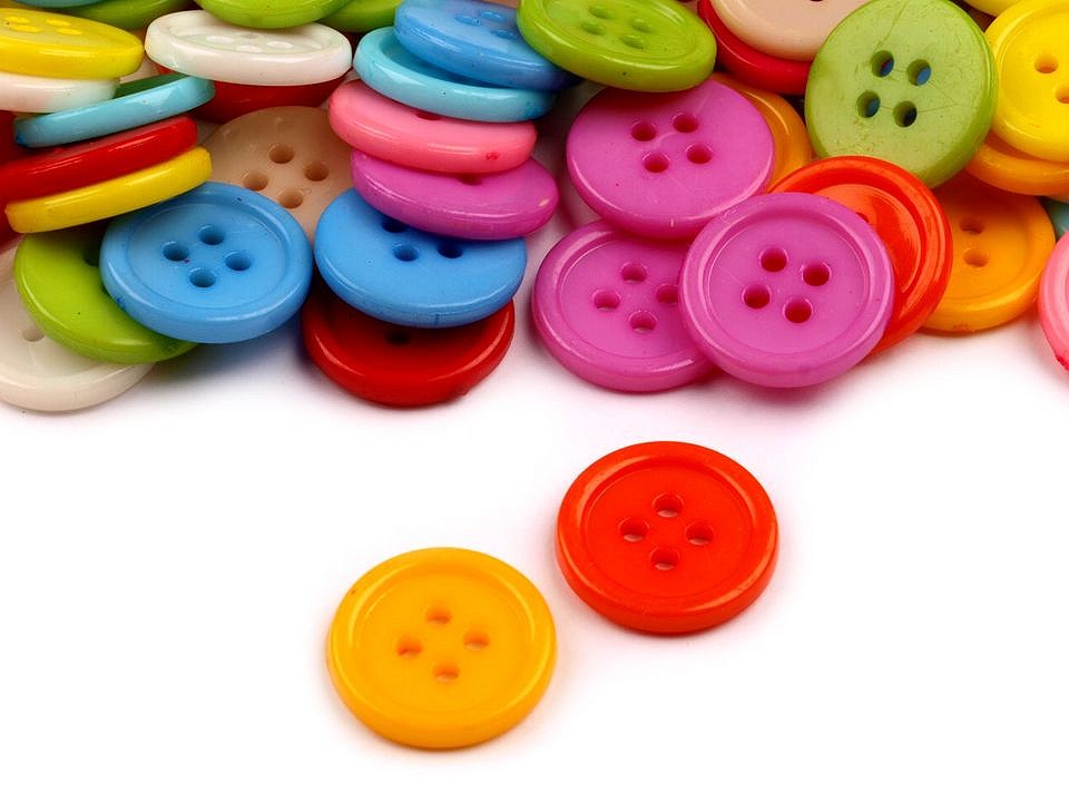 Button size 24, mix of colours, 100 pc.