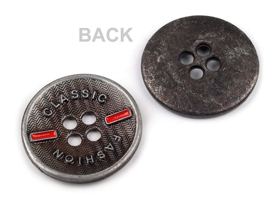 Metal Button Classic size 26, nickel antik, 50 pc.