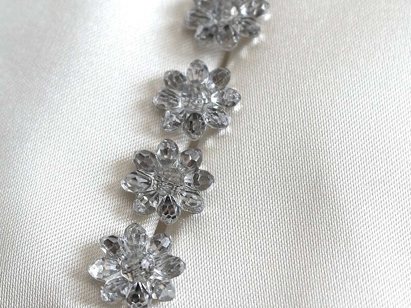 Button / Decoration Cut Flower, 15,2 mm, crystal, 10 pc.