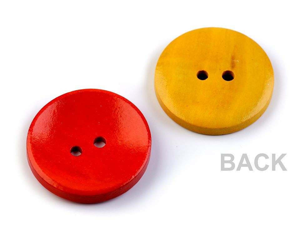 Wooden Decorative Button, mix of colours, 25 pc.