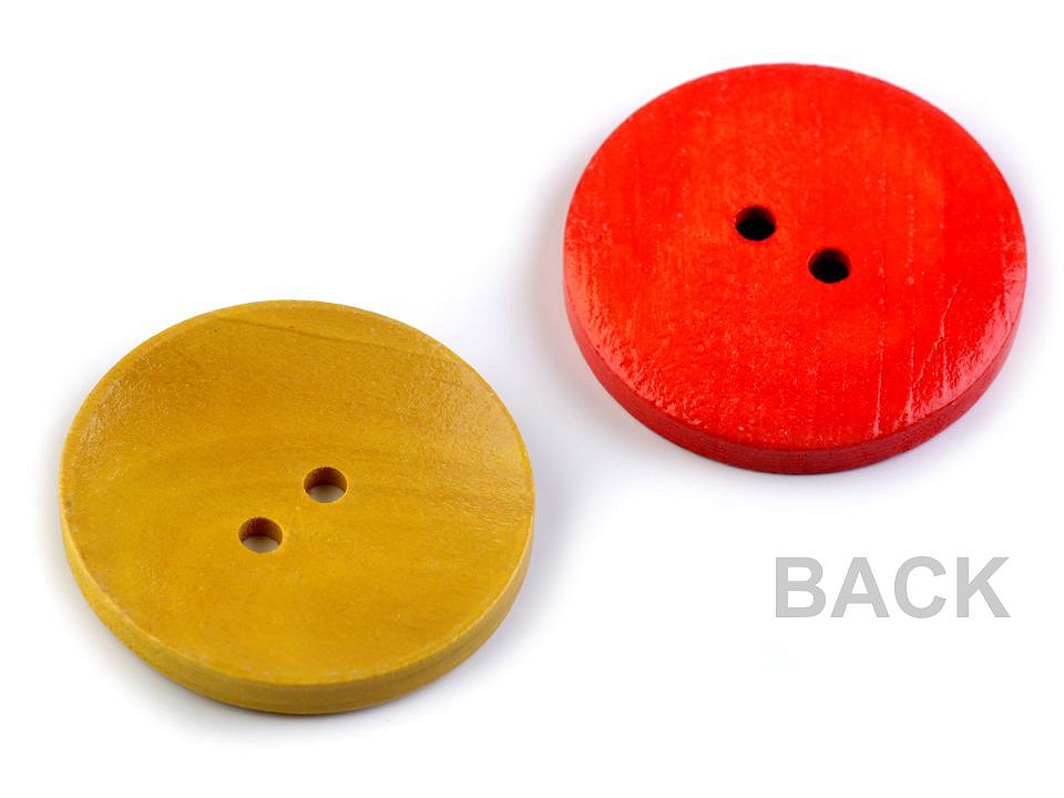 Wooden Decorative Button, mix of colours, 20 pc.