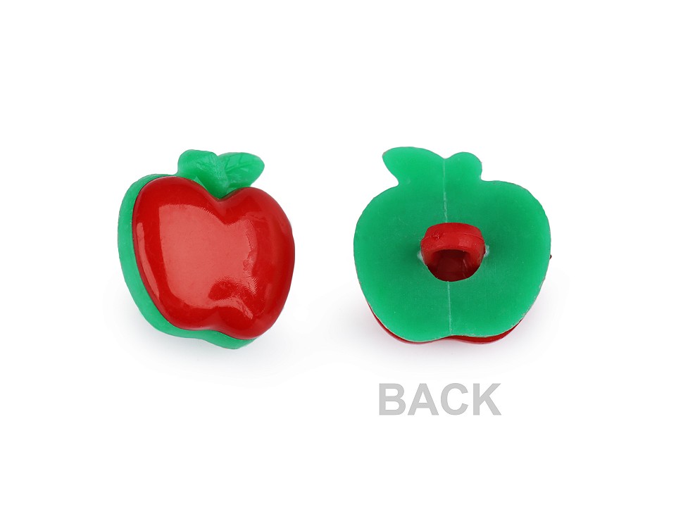 Childrens Button size 28 Apple, red, 50 pc.