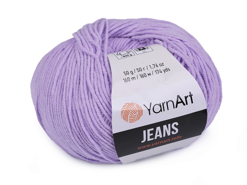 Knitting Yarn Gina / Jeans 50 g - light violet