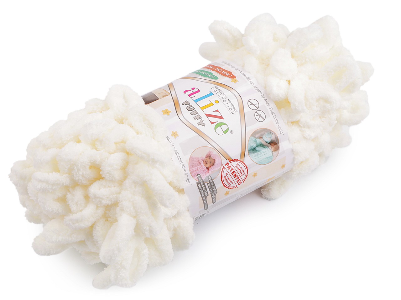 Knitting Yarn Alize Puffy 100 g, creamy