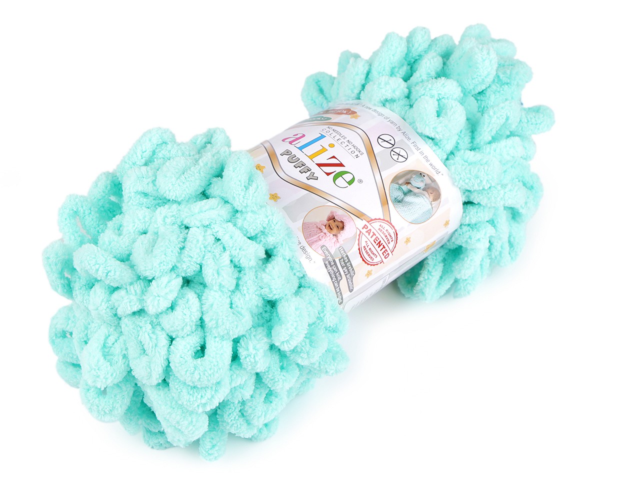 Knitting Yarn Alize Puffy 100 g, mint