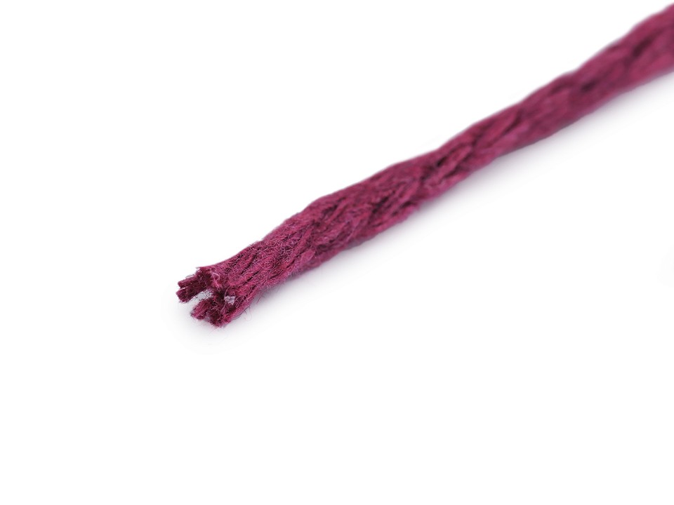 Twisted Knitting Yarn Macrame Cotton Spectrum 250 g, pink-violet