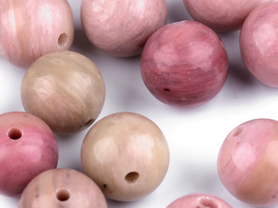 Rhodonite mineral beads Ø8 mm (package 10 pc.)