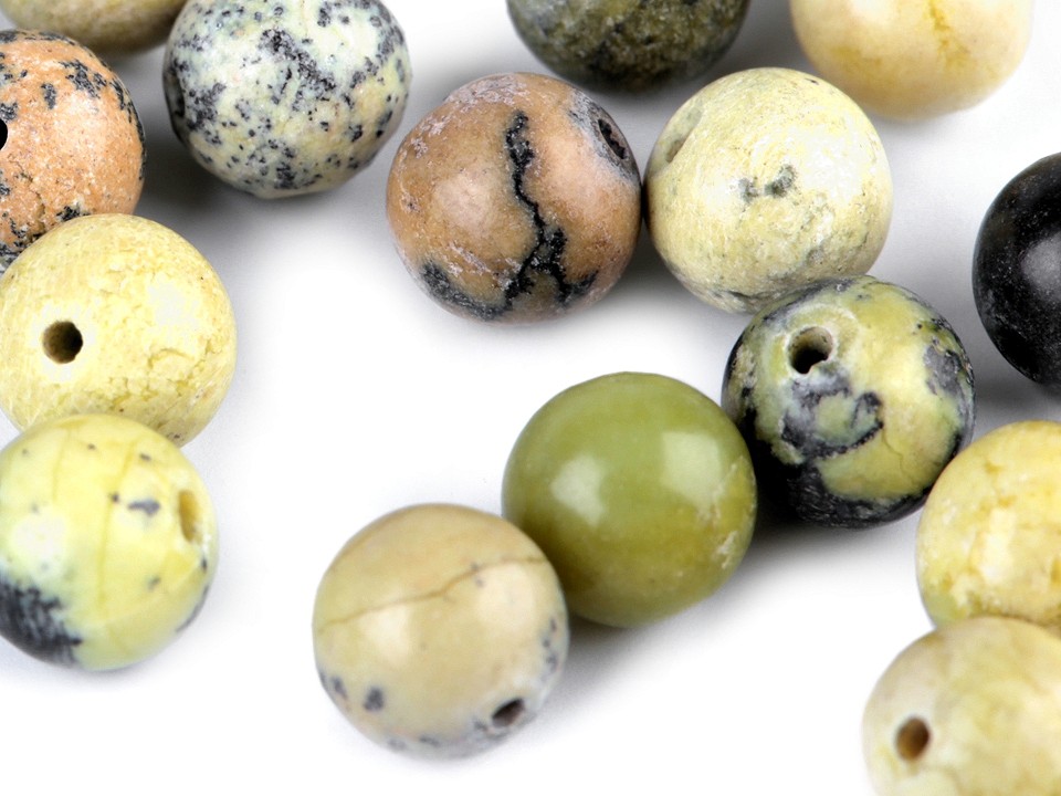 Mineral beads Jasper yellow Ø6 mm (package 10 pc.)