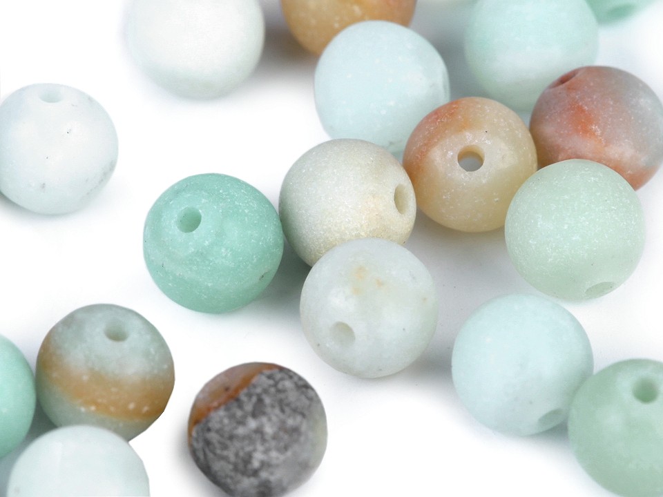 Amazonite matt synthetic mineral Ø6 mm (package 22 pc.)