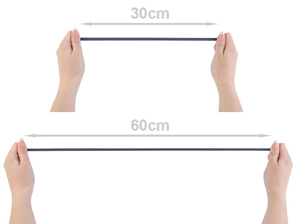 Elastic lat simplu, lățime 7 mm (card 5 m) - gri