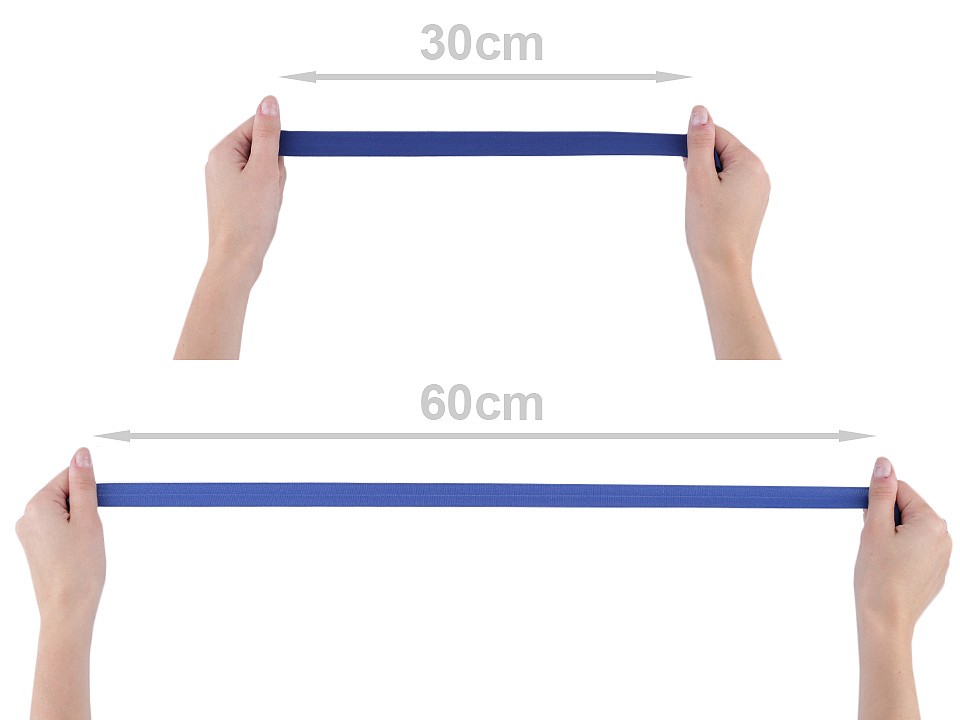 Elastic bias mat, lățime 20 mm (card 20 m) - galben