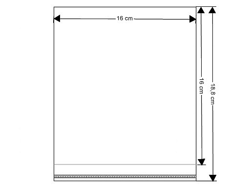 Clear Plastic Self-Adhesive Seal Bags 16x16 cm (package 100 pc.)