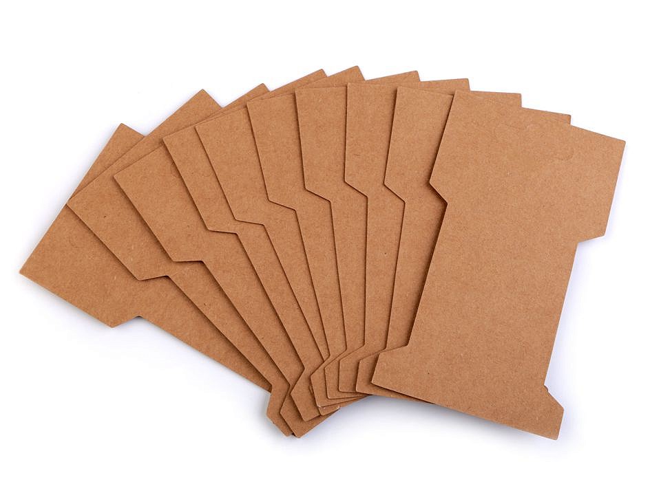 Paper Card Packaging Bobbin Spool 6.6x11.5 cm (package 20 pc.) - natural brown