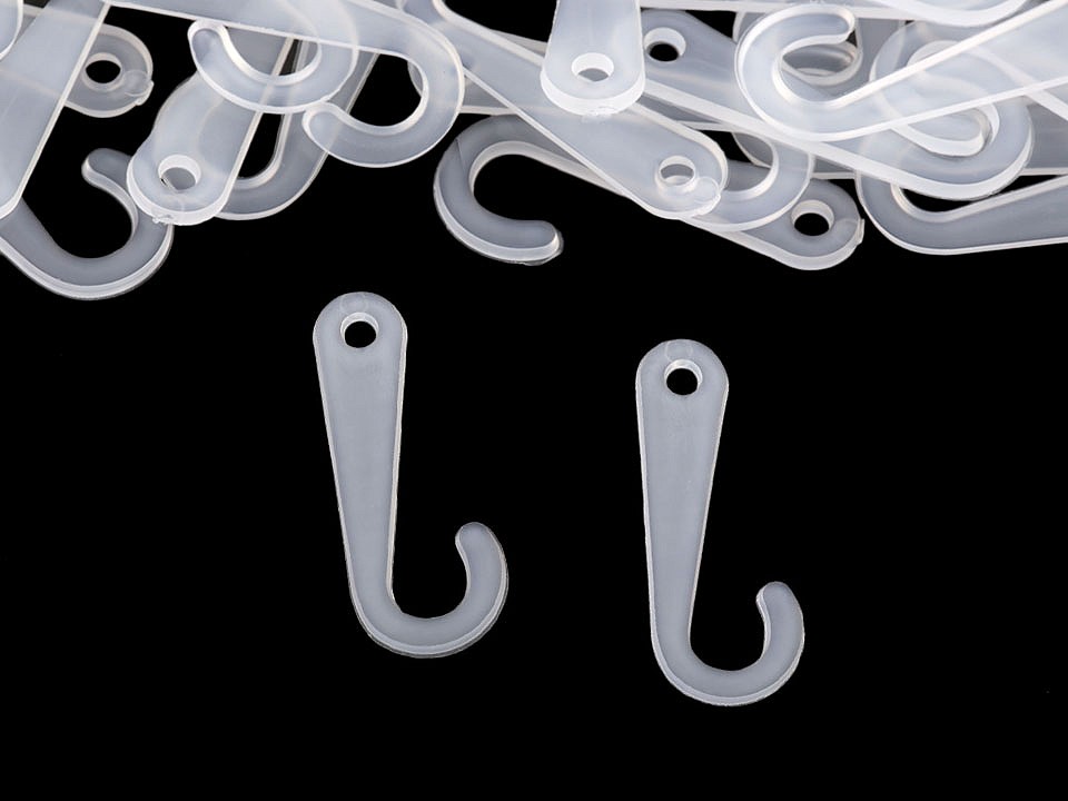 Plastic Display J Hook (package 50 pc.) - Transparent