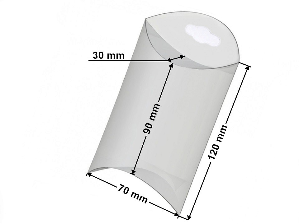 Clear Packaging Box with Hang Hole 7x12 cm (package 10 pc.) - Transparent