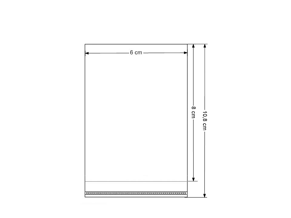 Clear Plastic Self-adhesive Seal Bags 6x8 cm (package 100 pc.)