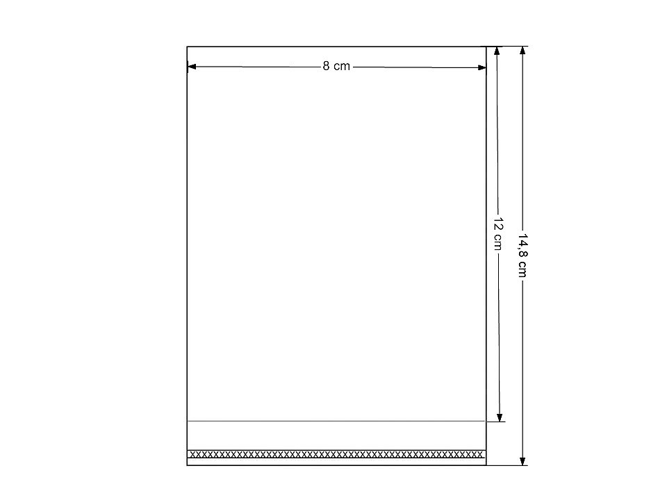 Clear Plastic Self-adhesive Seal Bags 8x12 cm (package 100 pc.)