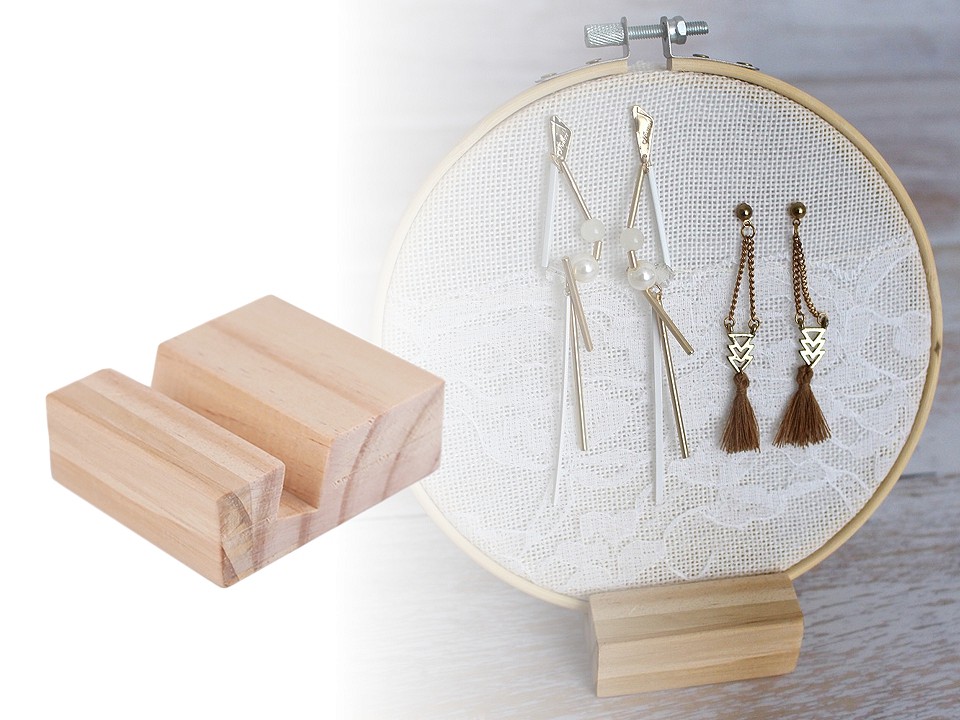 Wooden Stand for Hoop 6x7 cm - natural light