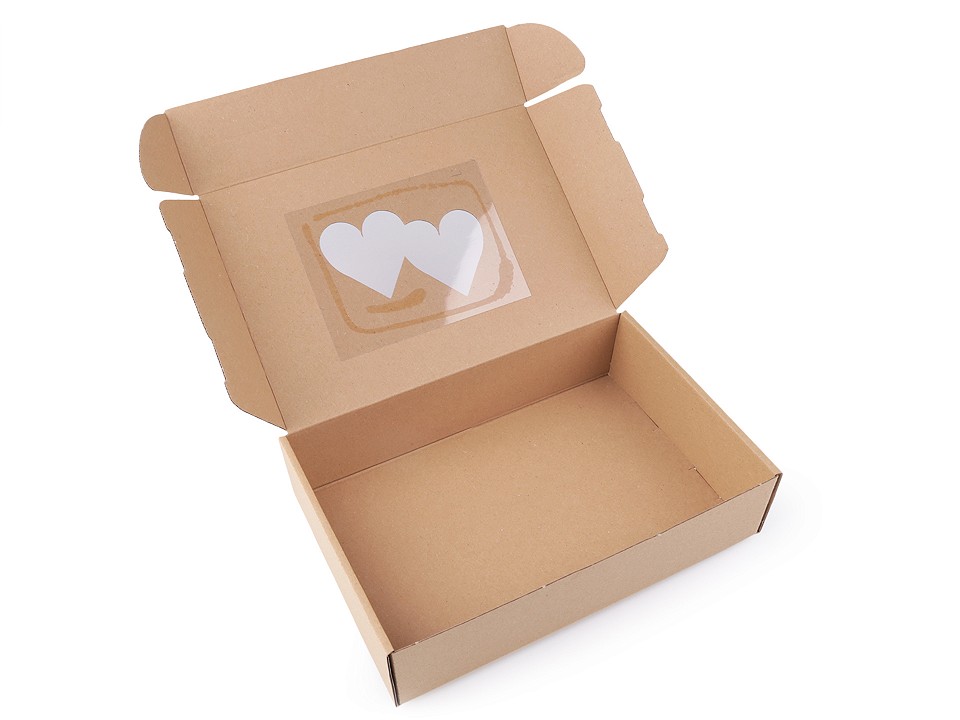 Paper Box - Heart natural brown