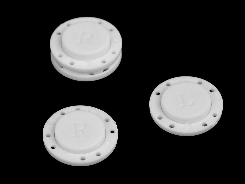 Magnetic Button Ø23 mm, white, 2 set