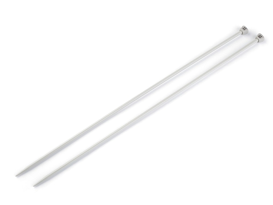 Straight Knitting Needles No. 4.5; silver