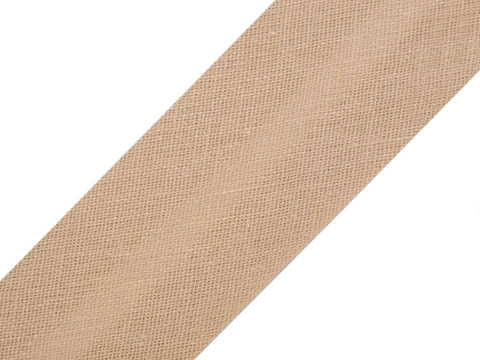 Single Fold Bias Binding cotton width 20 mm (card 25 m) - beige