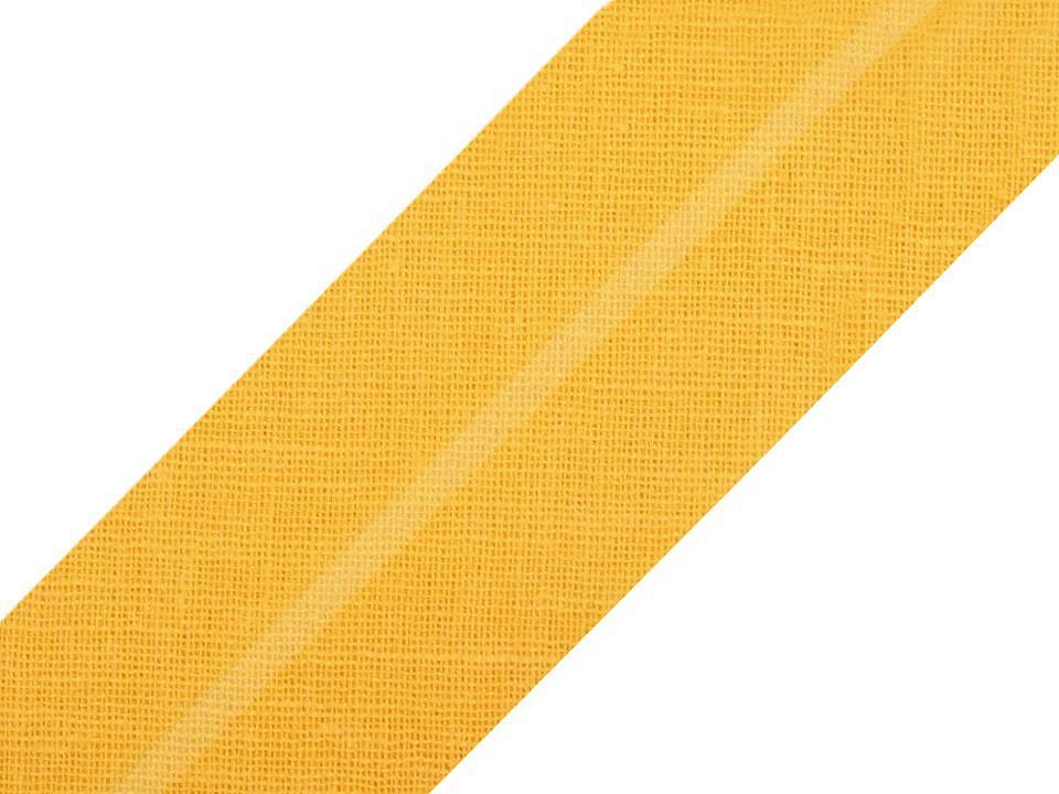 Single Fold Bias Binding cotton width 20 mm (card 25 m) - yolk