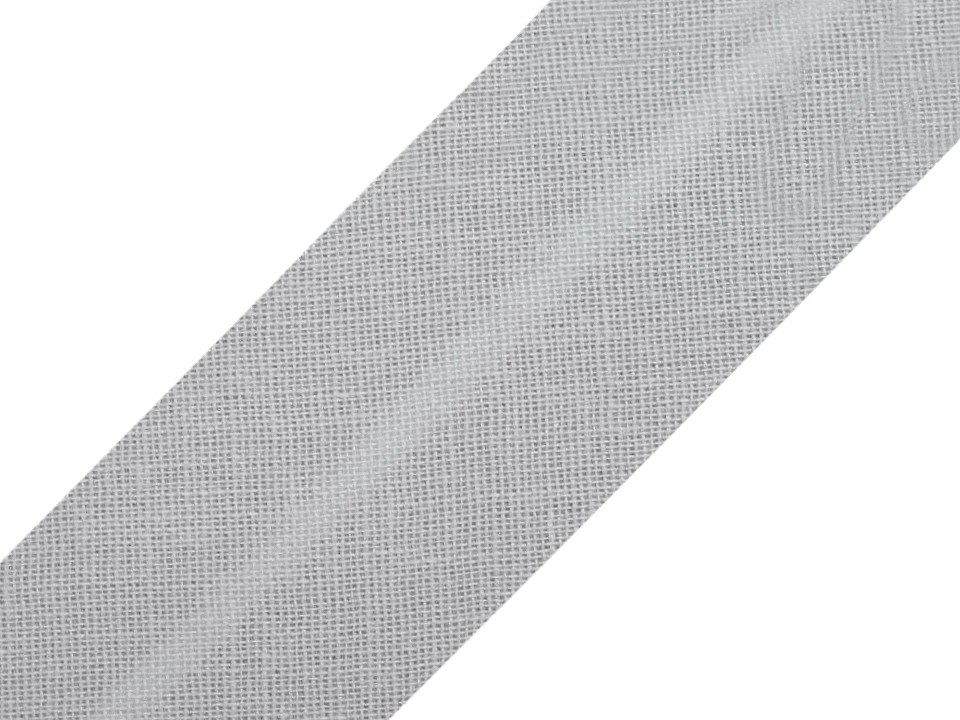 Single Fold Bias Binding cotton width 20 mm (card 25 m) - lightgrey