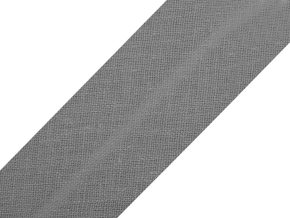 Single Fold Bias Binding cotton width 20 mm (card 25 m) - dark grey