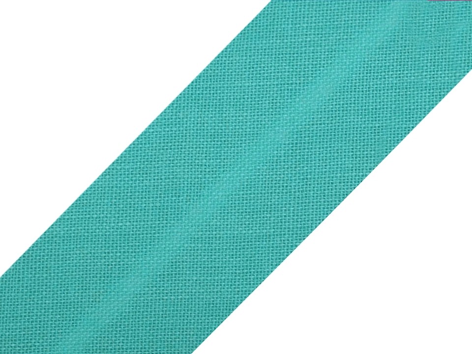 Single Fold Bias Binding cotton width 20 mm (card 25 m) - green turquoise