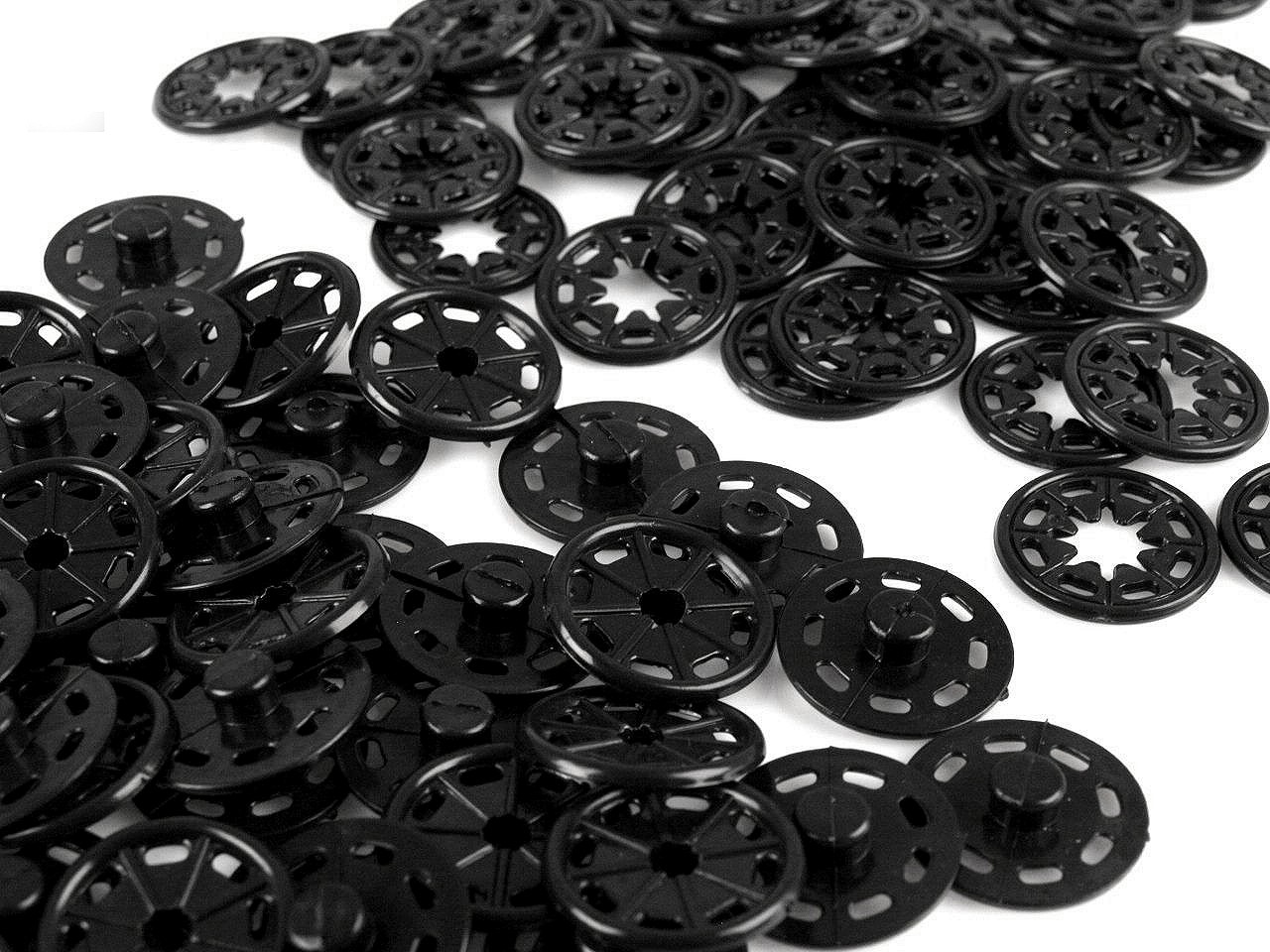 Plastic Snaps Ø25 mm, black, 10 pr.