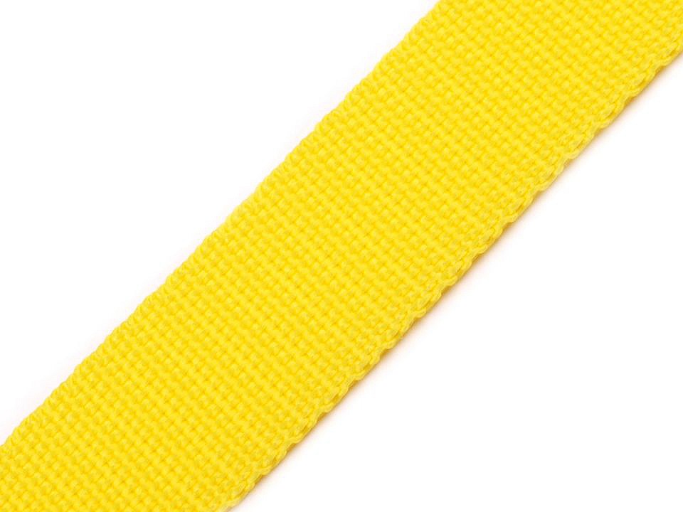 Polypropylene webbing width 30 mm, yellow, 5 m